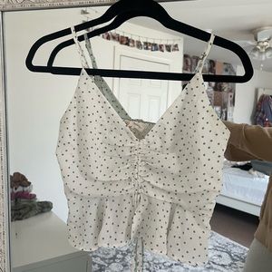 LA Hearts white cropped tank